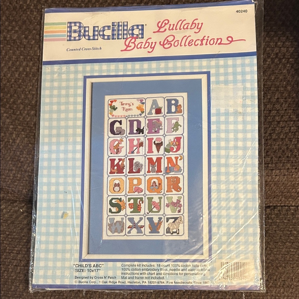 Bucilla Lullaby Baby Alphabet Cross-Stitch Kit